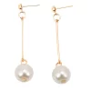 Long Tassel Simulated Pearl Drop Earrings - Image 5