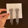 Love Heart Made Of Crystals Earrings - Image 2