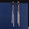 Love Triangle Rose Gold Earrings - Image 2