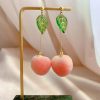 Lovely Foam Summer Fruit Pink Earrings - Image 2