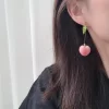 Lovely Foam Summer Fruit Pink Earrings - Image 4