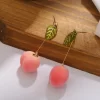 Lovely Foam Summer Fruit Pink Earrings - Image 5