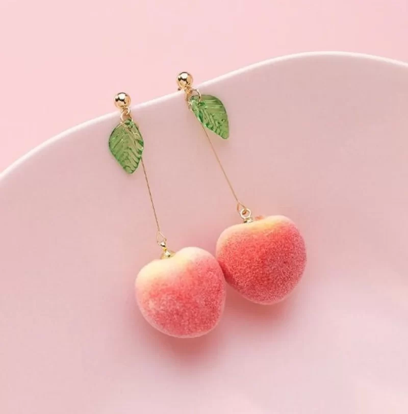 Lovely Foam Summer Fruit Pink Earrings