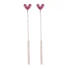 Lovely Heart Tassel Dangle Earrings - Image 5