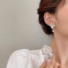 Luxury Baroque Flower Pearl Studs Earrings - Image 3