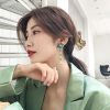 Luxury Designer Green Crystal Long Tassel Earrings - Image 4
