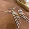 Luxury Elegant Zircon Long Tassel Earrings - Image 3