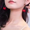 Luxury Minimalist Hanging Purse Earrings - Image 3