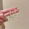 Matte Finish Bowknot Korean Earrings - Image 4