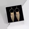 Metal Tassel Drop Earrings - Image 3