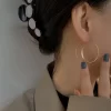 Minimalist Cuff Hoop Earrings - Image 3