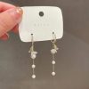Minimalist Hanging Butterfly Korean Earrings - Image 2
