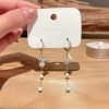 Minimalist Hanging Butterfly Korean Earrings - Image 3