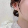 Minimalist Hanging Butterfly Korean Earrings - Image 4