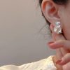 Multi Function White Shell Flower Pearl Long Earrings - Image 6