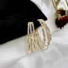 Multilayer Round Shining Korean Earrings - Image 4