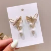 New Arrival Korean Pearl Bowknot Dangle Earrings - Image 3
