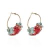 Floral Hoop Earrings - Image 2