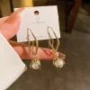 Pearls In The Cage Hanging Drop Earrings - Image 3