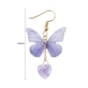 Purple Butterfly Earrings - Image 3