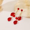 Red Petals Drop Earrings  - Image 4