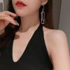 Rhinestone Decor Geometric Drop Earrings - Image 7