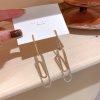 Rhinestone Decor Geometric Drop Earrings - Image 4