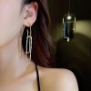 Rhinestone Decor Geometric Drop Earrings - Image 2