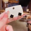 Rhinestone Decor Geometric Stud Earrings - Image 2