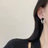 Rhinestone Decor Geometric Stud Earrings - Image 3