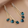 Rhinestone & Heart Decor Drop Earrings - Image 3