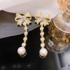 Rhinestone The Big Bowknot Earrings - Image 3