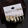 Set Of 6 Gold Plated Earrings - Image 2