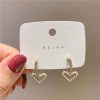 Simple Heart Pearls Earrings - Image 2