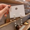Simulated Pearl Women's Long Earrings - Image 3