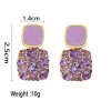 Sparkly Purple Rhinestone Earrings - Image 3