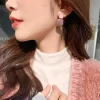 Sparkly Purple Rhinestone Earrings - Image 2
