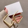Square Edged Hoop Earrings - Image 2