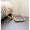 Square Edged Hoop Earrings - Image 3