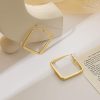 Square Edged Hoop Earrings - Image 4