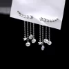 Star Ear Climber With Crystal Chain Earrings - Image 4