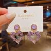 Sticky Purple Sugar Heart Earrings - Image 2