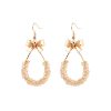 Stylish Looks Korean Bowknot Metal Earrings - Image 3