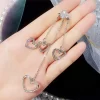 The Floating Shining Heart Mismatched Earrings - Image 4