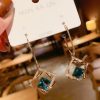 The Overwhelming Green Square Earrings - Image 3