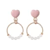 The Pinkish Heart Drop Earrings - Image 5