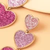 Three HeartBeat Pinkish Earrings - Image 5