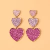 Three HeartBeat Pinkish Earrings - Image 6