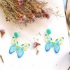 Transparent Rainbow Butterfly Earrings - Image 2