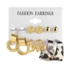 Trendy Leopard Print Type-C Dangle Earring Set - Image 3